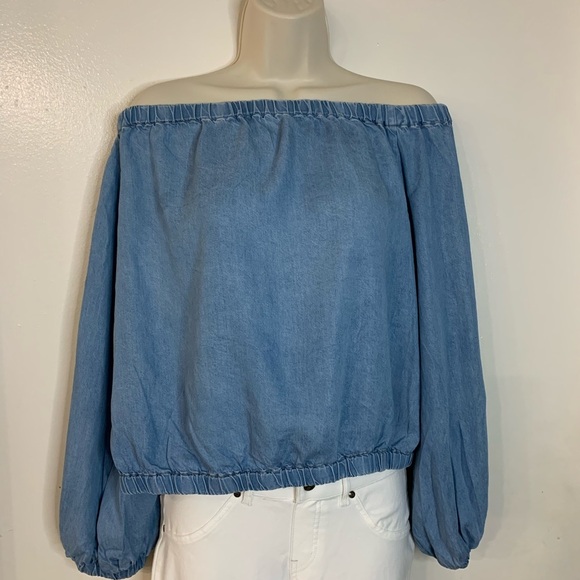 7 For all mankind Off shoulder top M - Picture 4 of 10
